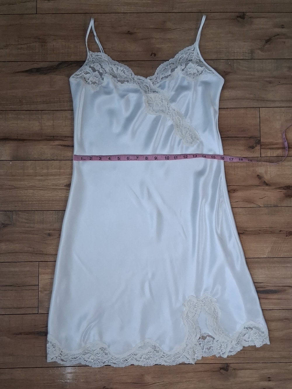 Victoria's Secret White Floral Lace Trim Slip Mini Dress Women's Lingerie Large - Picture 15 of 16